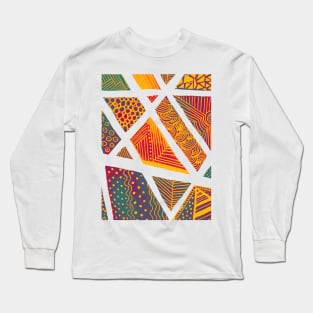 Geometric doodles - moroccan palette Long Sleeve T-Shirt
